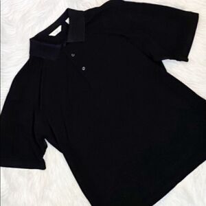 SALE Turnbury Short Sleeve Polo Shirt Black Size Large